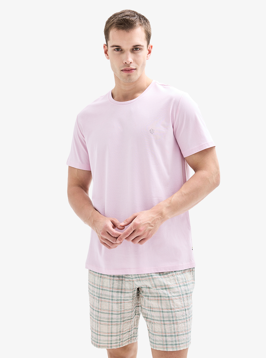 Erkek T-Shirt 40890 - Pembe - 1
