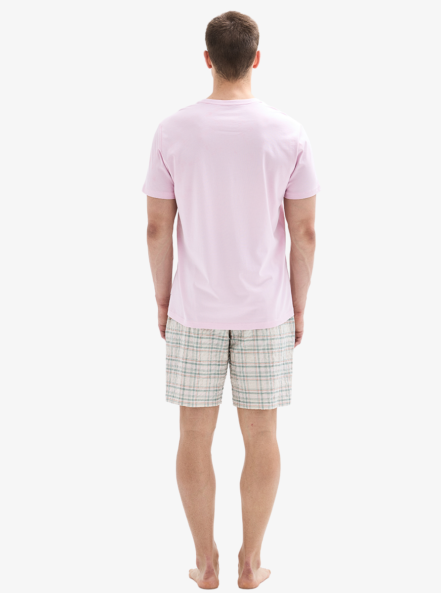 Erkek T-Shirt 40890 - Pembe - 5