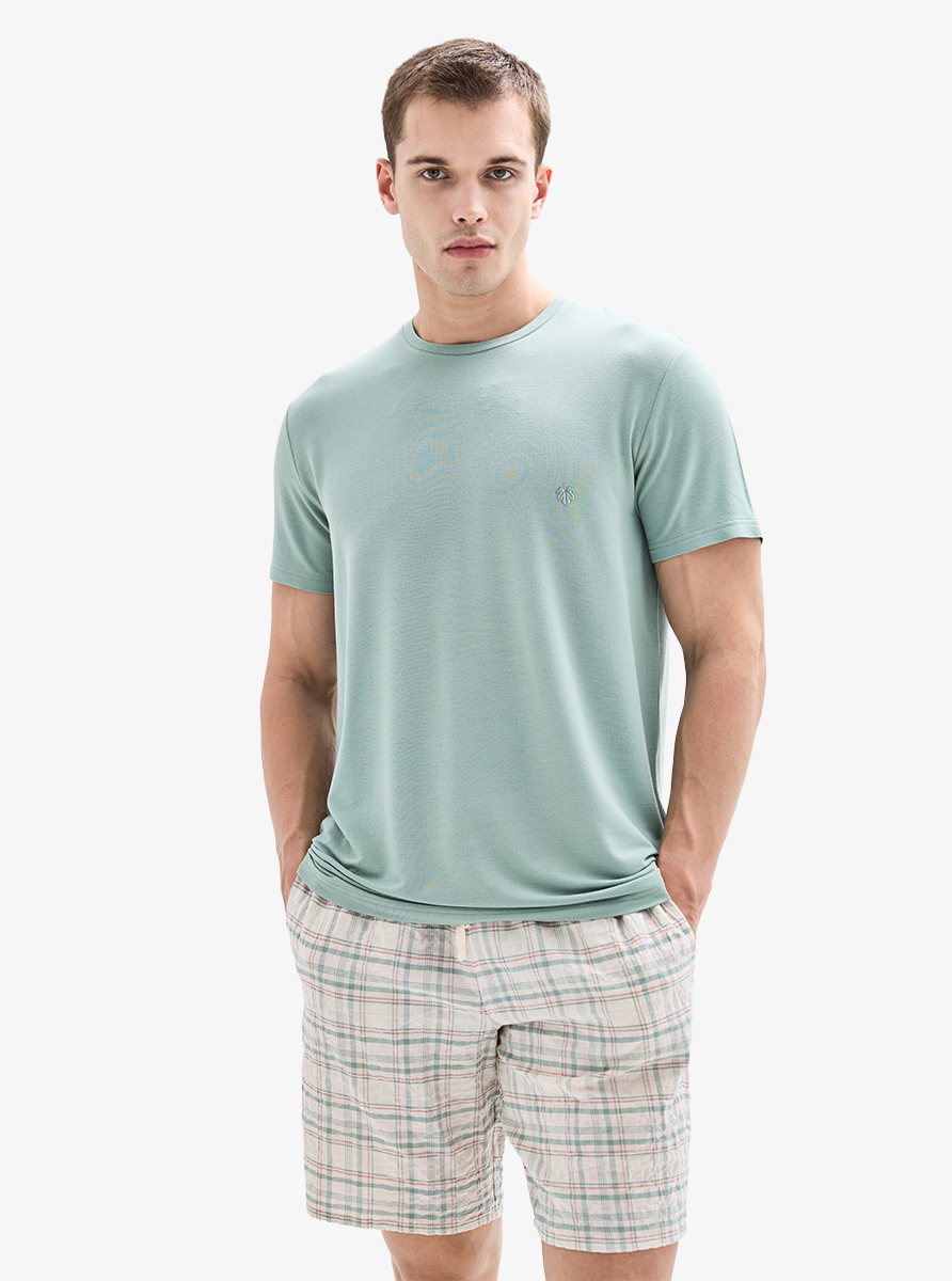 Erkek T-Shirt 40890 - Yeşil - 1