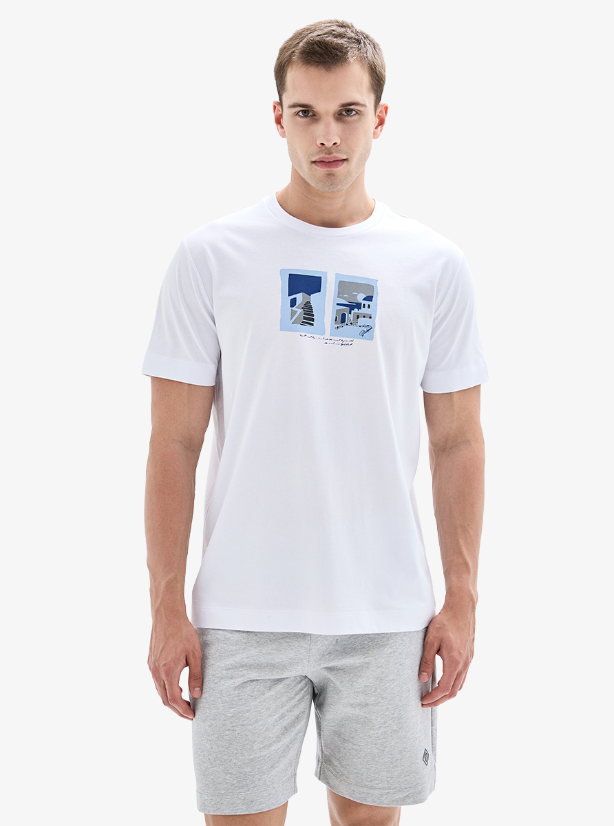 Erkek T-Shirt 40914 - Beyaz - Blackspade (1)