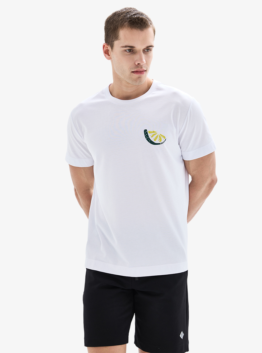 Erkek T-Shirt 40915 - Beyaz - Blackspade