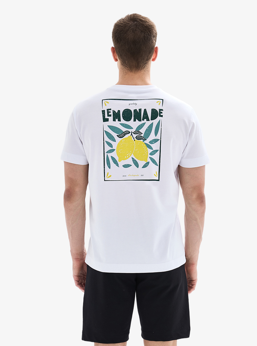 Erkek T-Shirt 40915 - Beyaz - Blackspade (1)