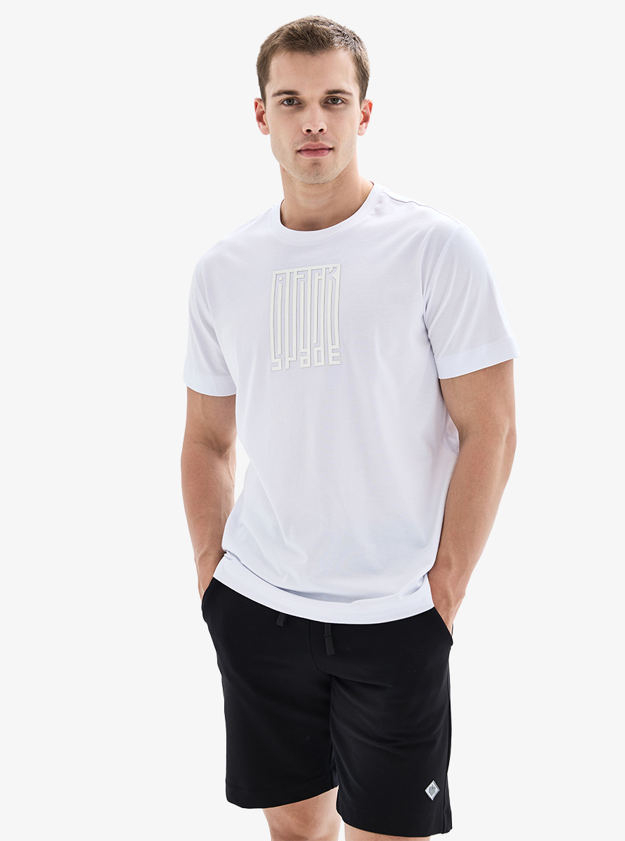 Erkek T-Shirt 40916 - Beyaz - Blackspade