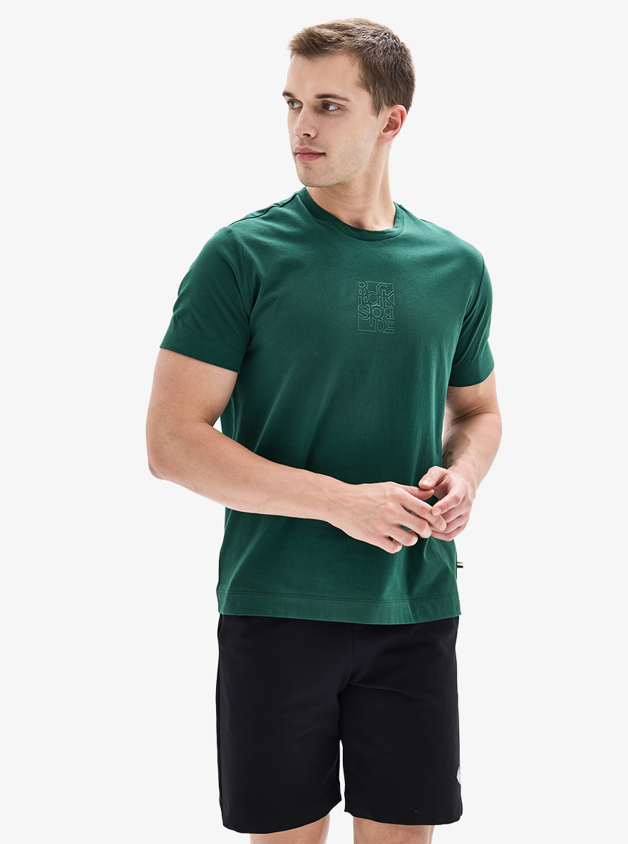 Erkek T-Shirt 40920 - Koyu Yeşil - 1