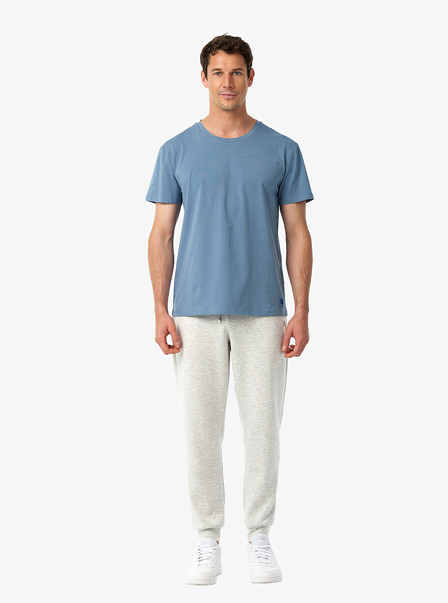 Erkek T-Shirt 41034 - Mavi - 5