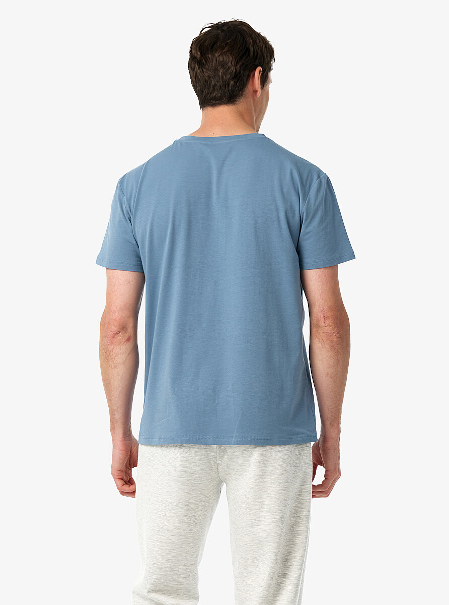 Erkek T-Shirt 41034 - Mavi - Blackspade (1)