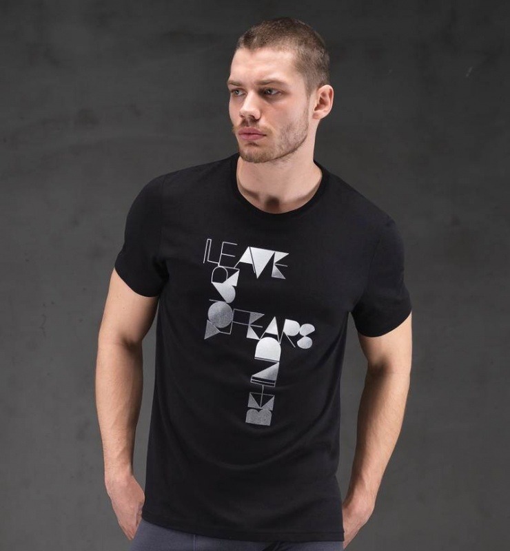 Erkek T-Shirt - 7777 - Siyah - 1