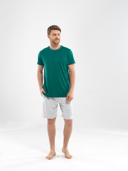 Erkek T-shirt 7808 - Yeşil - 1