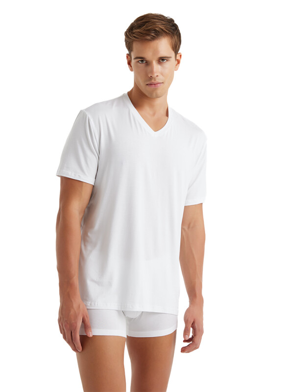 Erkek T-Shirt Silver 9308 - Beyaz - 1