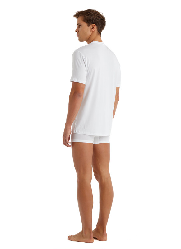 Erkek T-Shirt Silver 9308 - Beyaz - 4