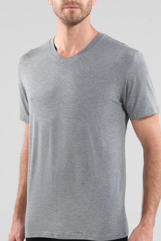 Erkek T-Shirt Silver 9308 - Gri Melanj - 1