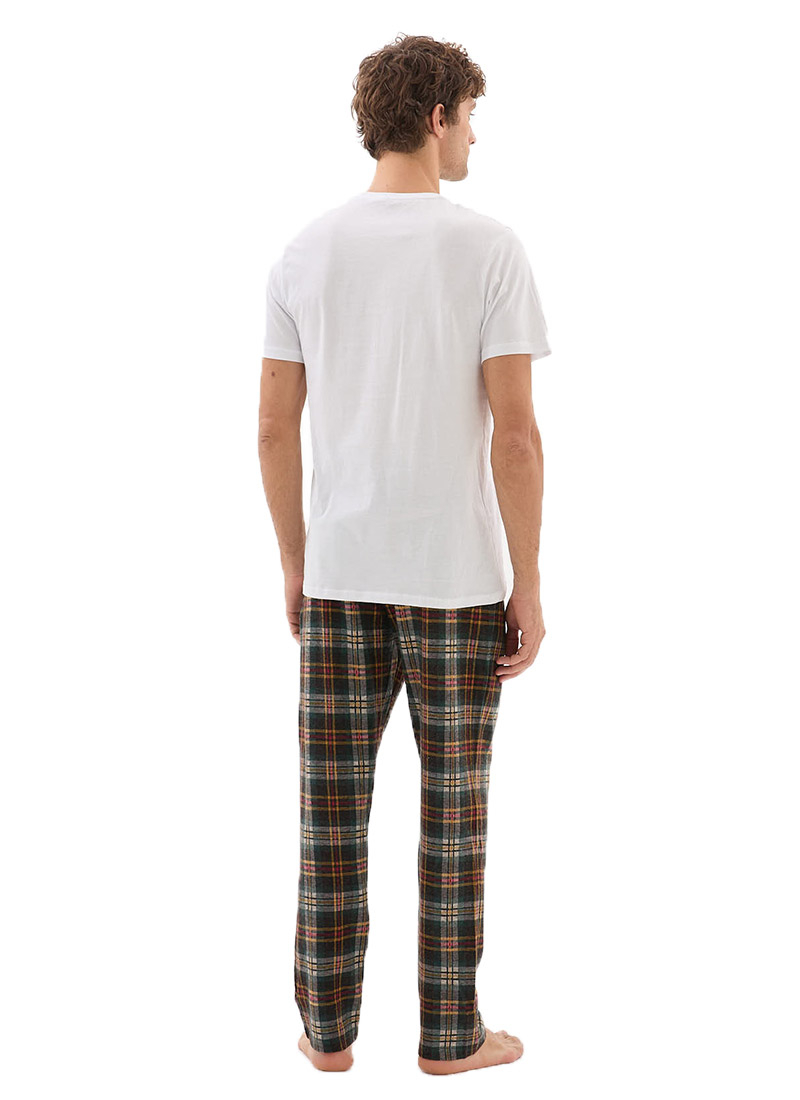 Erkek T-shirt Loose Fit 9638 - Beyaz - 3