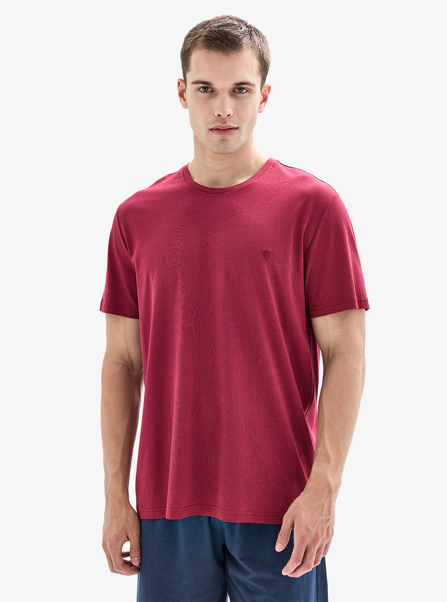 Erkek T-shirt Pijama Üstü 40881 - Bordo