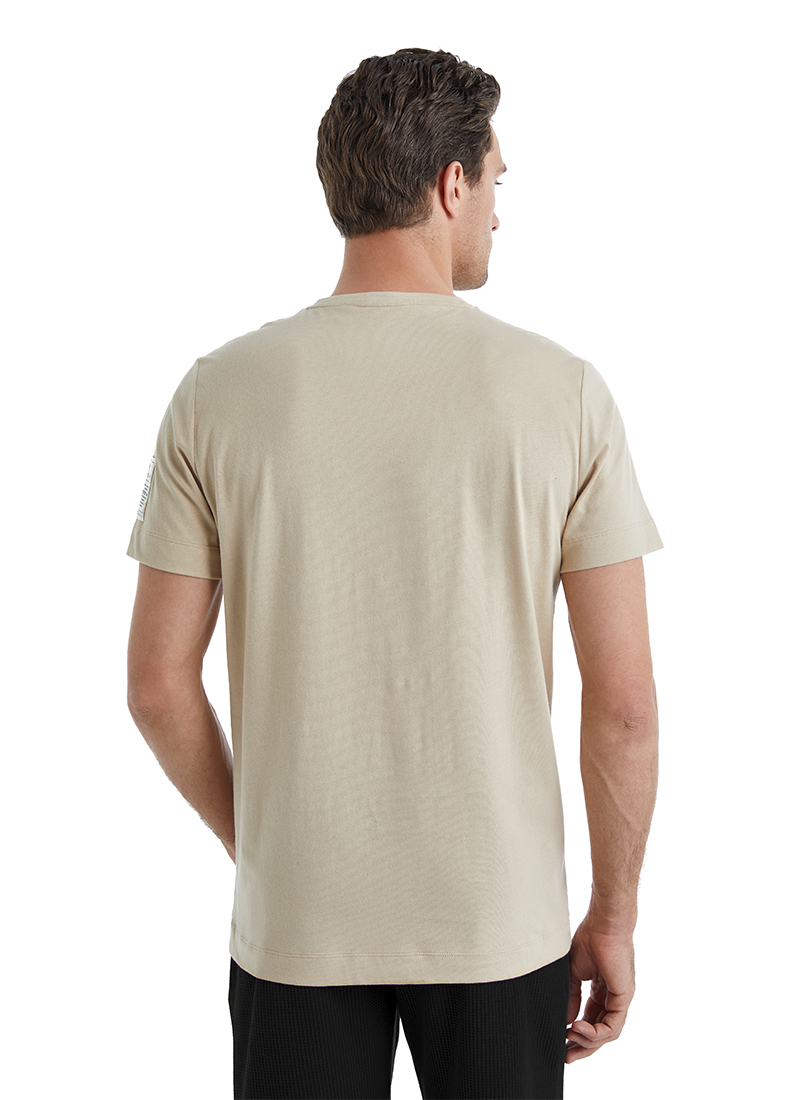Erkek V Yaka T-Shirt 40450 - Kahverengi - 6