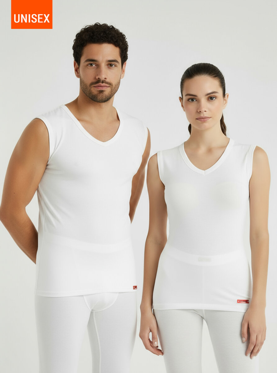 Unisex Termal Tişört 2. Seviye 9243 - Beyaz - 9