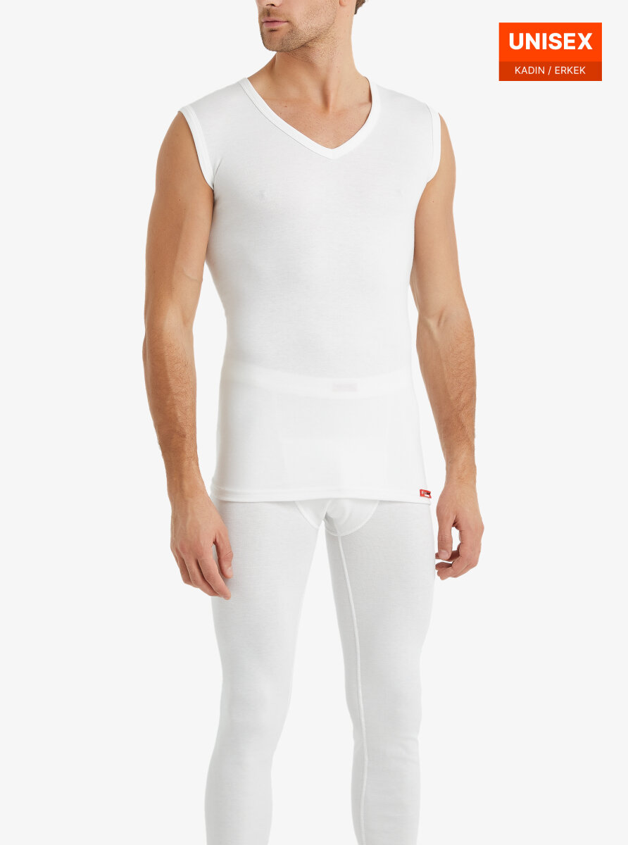 Unisex Termal Tişört 2. Seviye 9243 - Beyaz - Blackspade