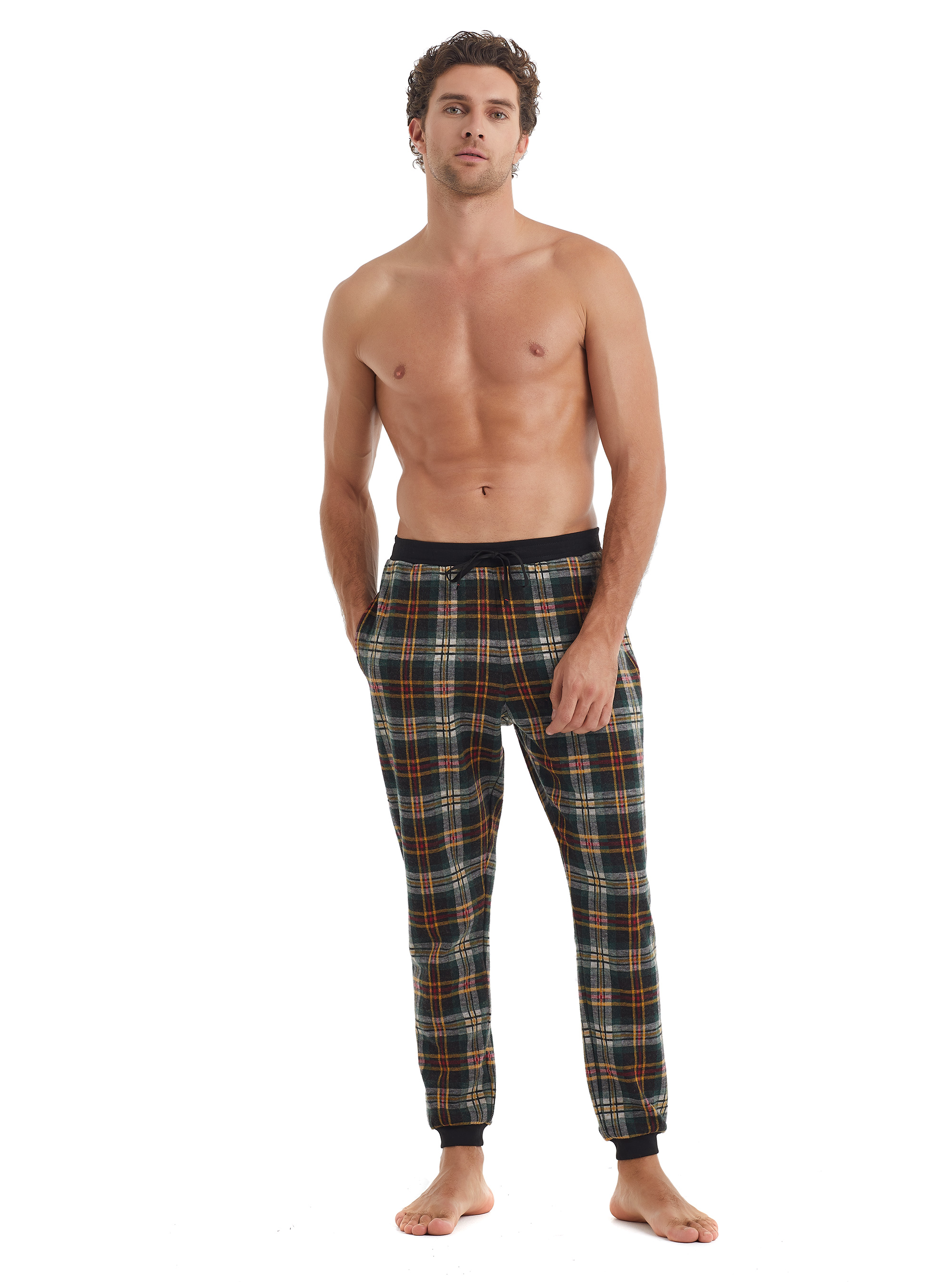 Erkek Termal Pijama Altı 40097 - Yeşil - 1