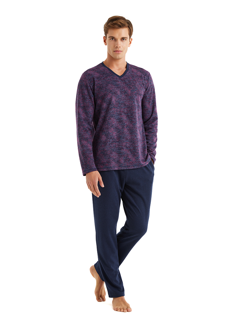 Erkek Termal Pijama Takımı 40583 - Desenli - 1