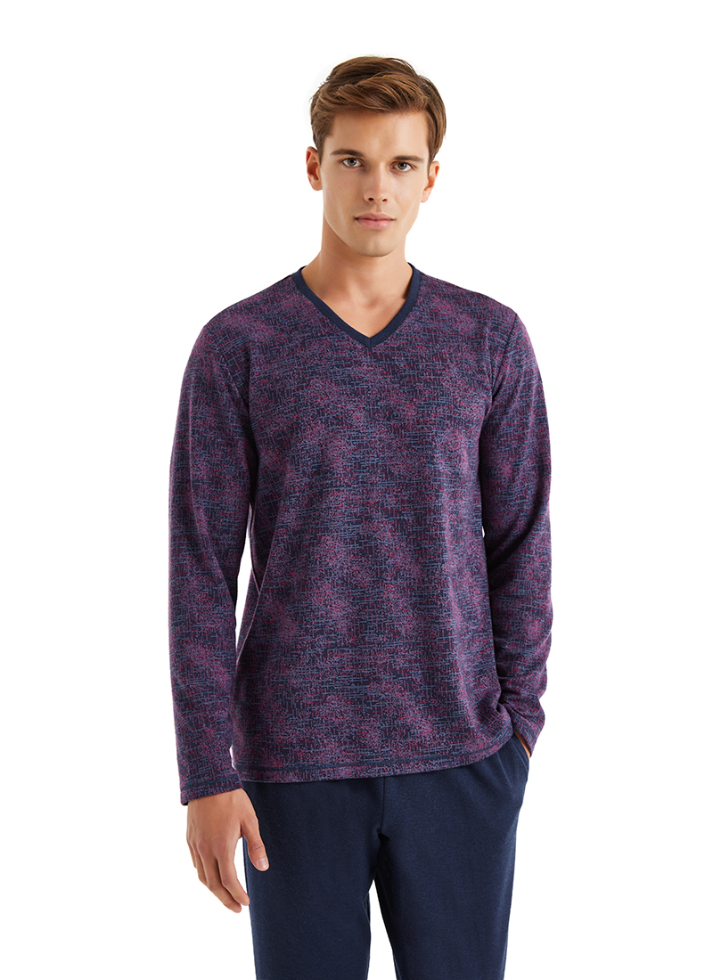 Erkek Termal Pijama Takımı 40583 - Desenli - 3