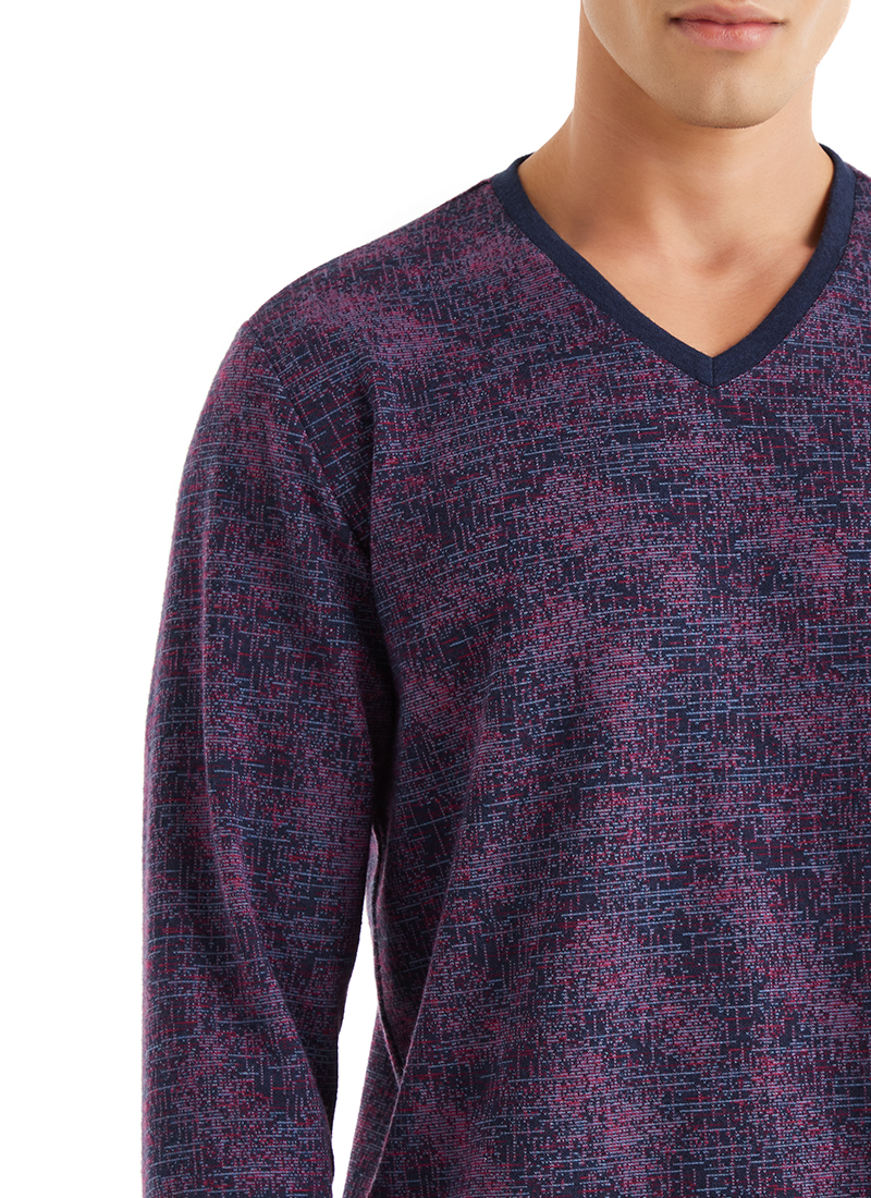 Erkek Termal Pijama Takımı 40583 - Desenli - 5