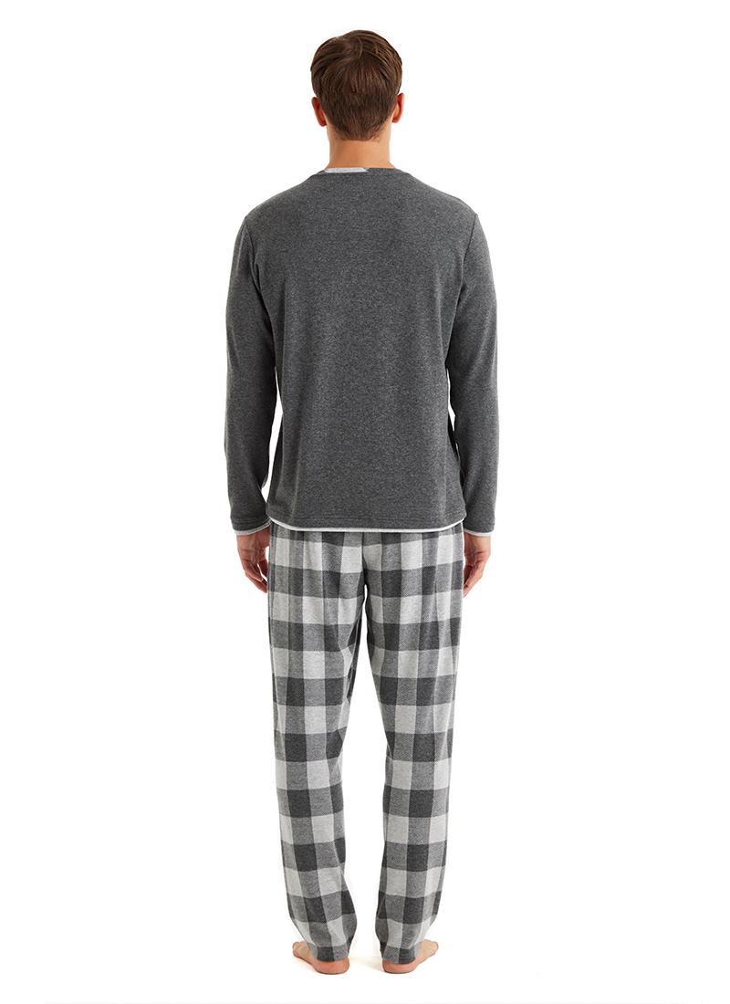 Erkek Termal Pijama Takımı 40602 - Gri - 2