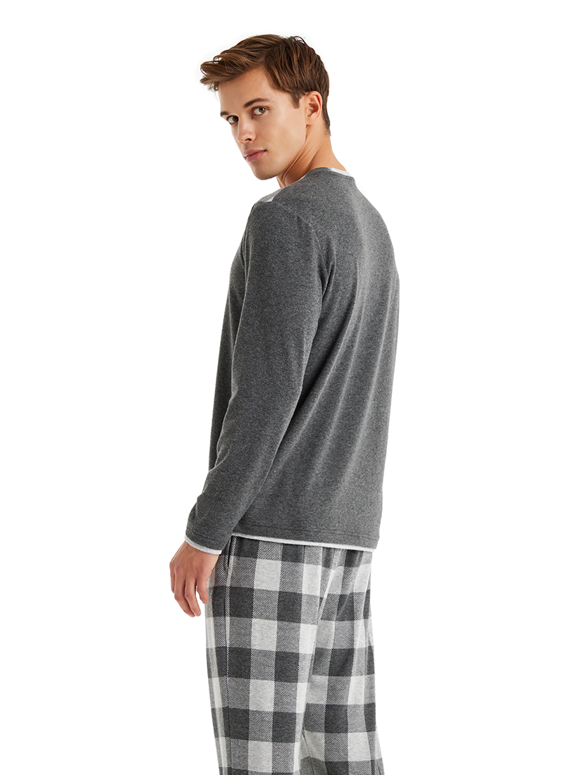 Erkek Termal Pijama Takımı 40602 - Gri - 4