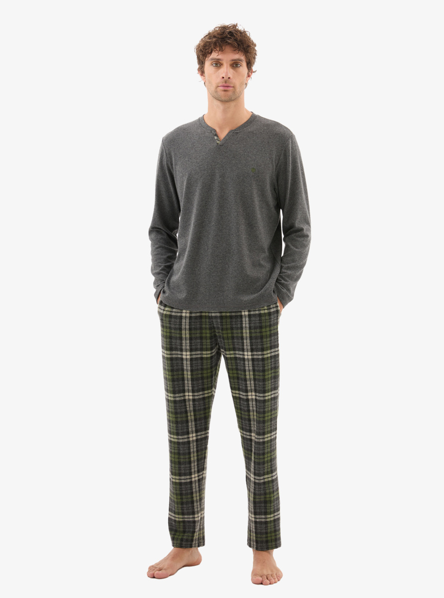 Erkek Termal Pijama Takımı 40803 - Antrasit - 1