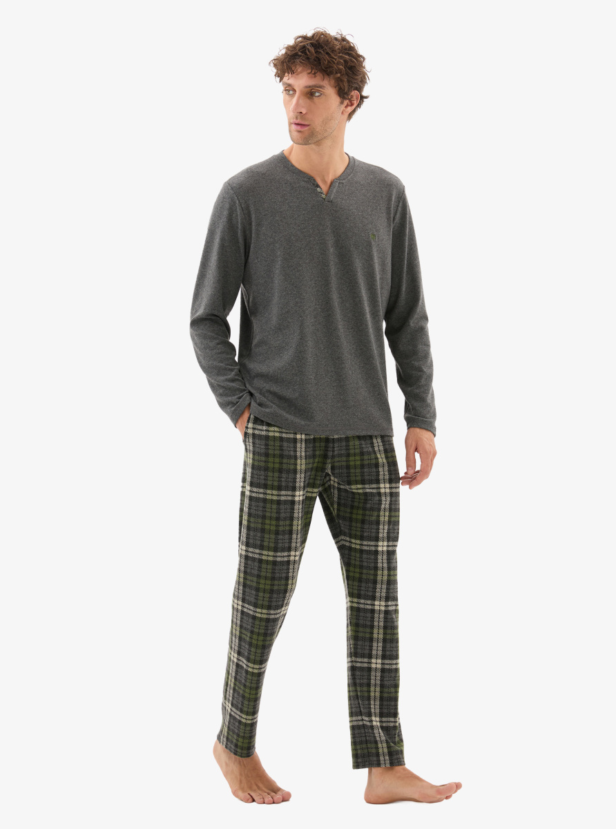 Erkek Termal Pijama Takımı 40803 - Antrasit - 3