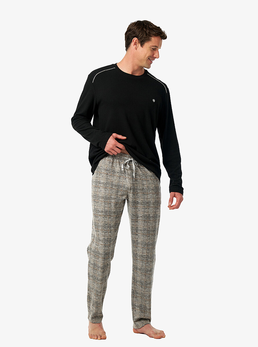 Erkek Termal Pijama Takımı 40985 - Siyah - 3