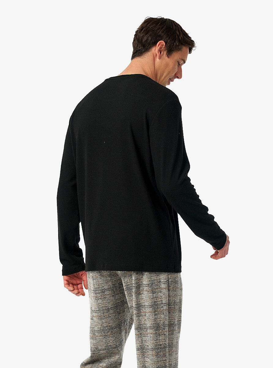 Erkek Termal Pijama Takımı 40985 - Siyah - 5