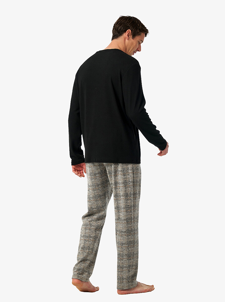 Erkek Termal Pijama Takımı 40985 - Siyah - Blackspade (1)