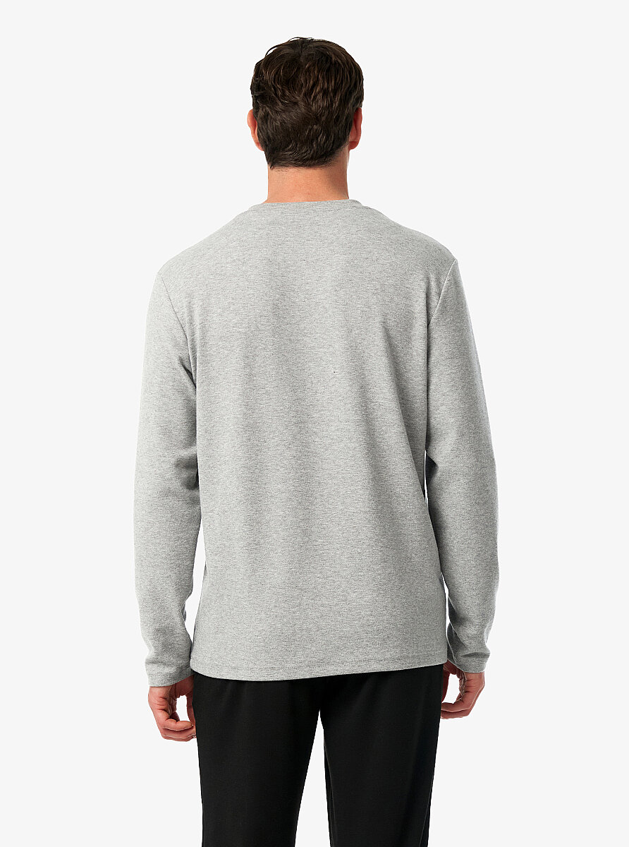 Erkek Termal Pijama Takımı 40986 - Gri Melanj - 5