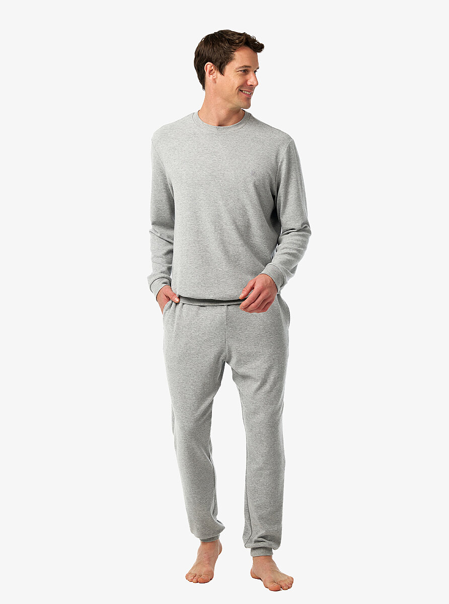 Erkek Termal Pijama Takımı 40987 - Gri Melanj - Blackspade
