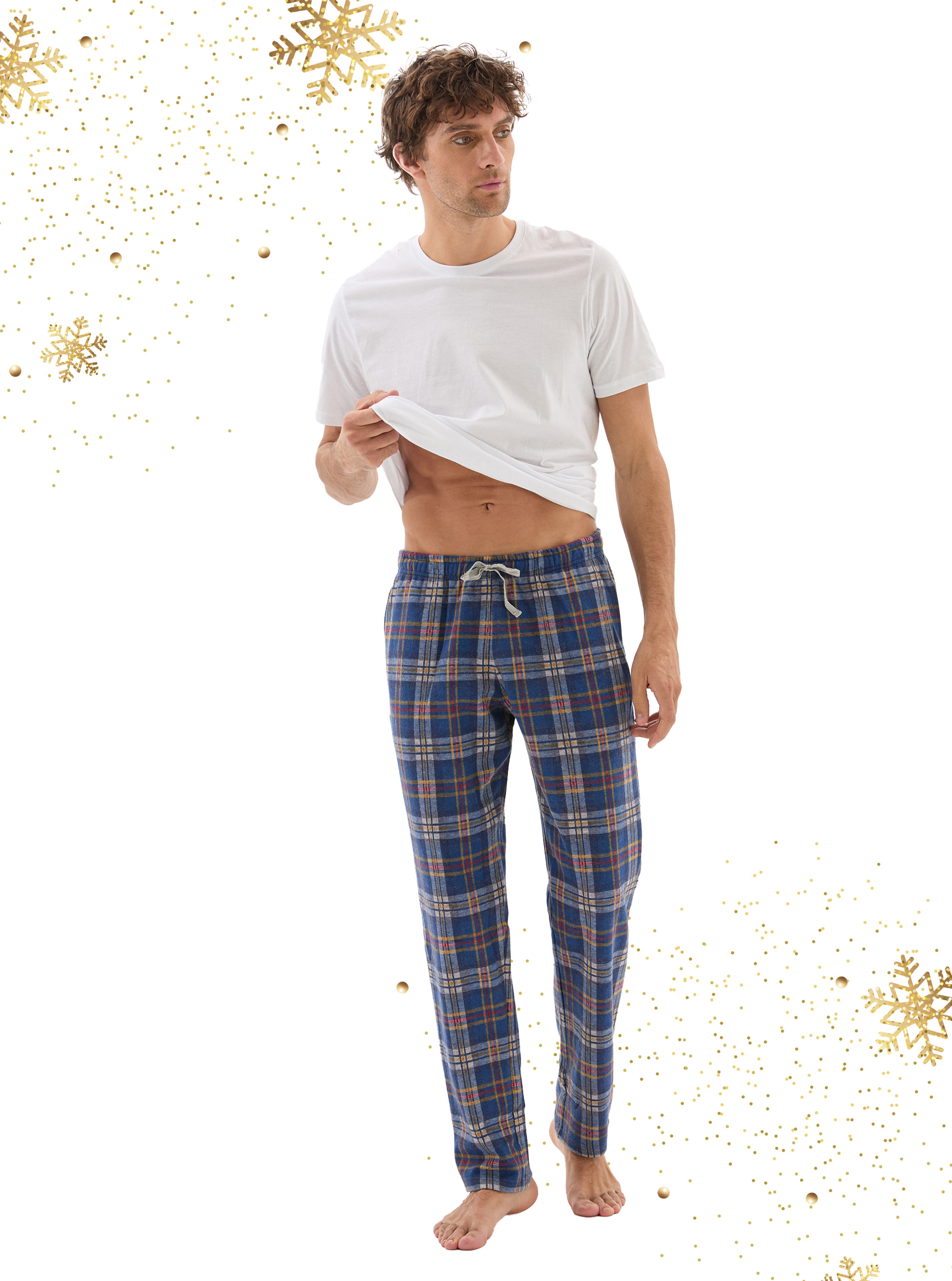 Erkek Termal Pijama Altı 40671 - Mavi - 4
