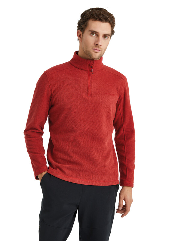 Erkek Termal Polar Sweatshirt 40131 - Kiremit Melanj - 4