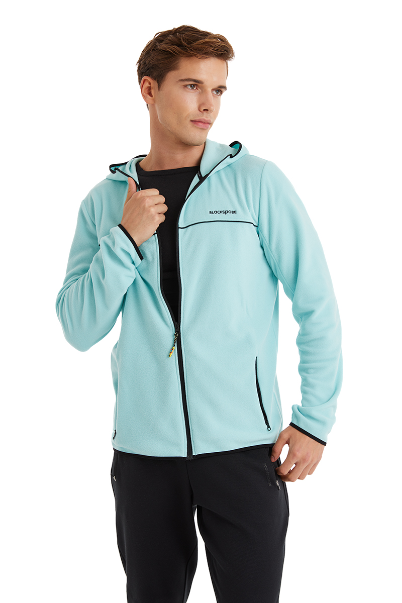 Erkek Termal Polar Sweatshirt 40662 - Mavi - Blackspade