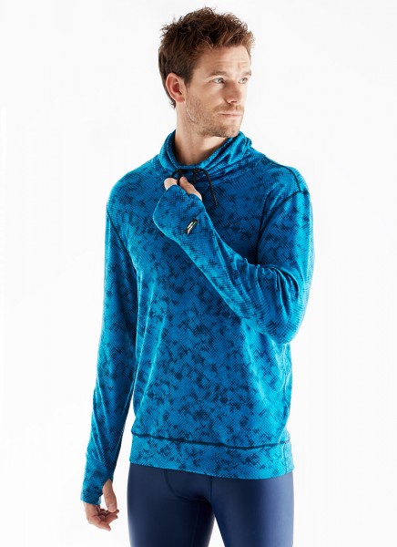 Erkek Termal Sweatshirt 2. Seviye 30703 - Mavi Desenli - 1
