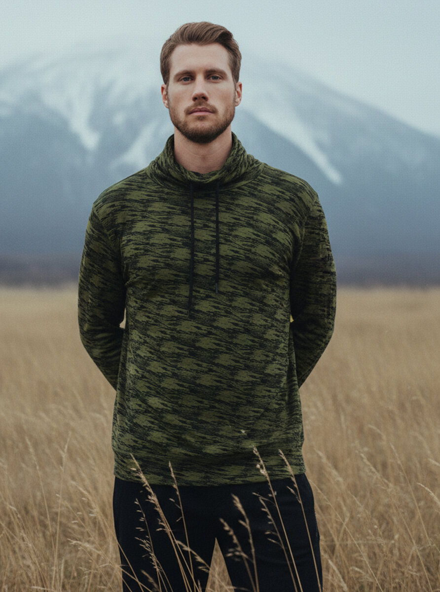 Erkek Termal Sweatshirt 2. Seviye 30703 - Baskılı - 1