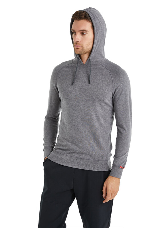 Erkek Termal Sweatshirt 2. Seviye 7468 - Gri Melanj - 5