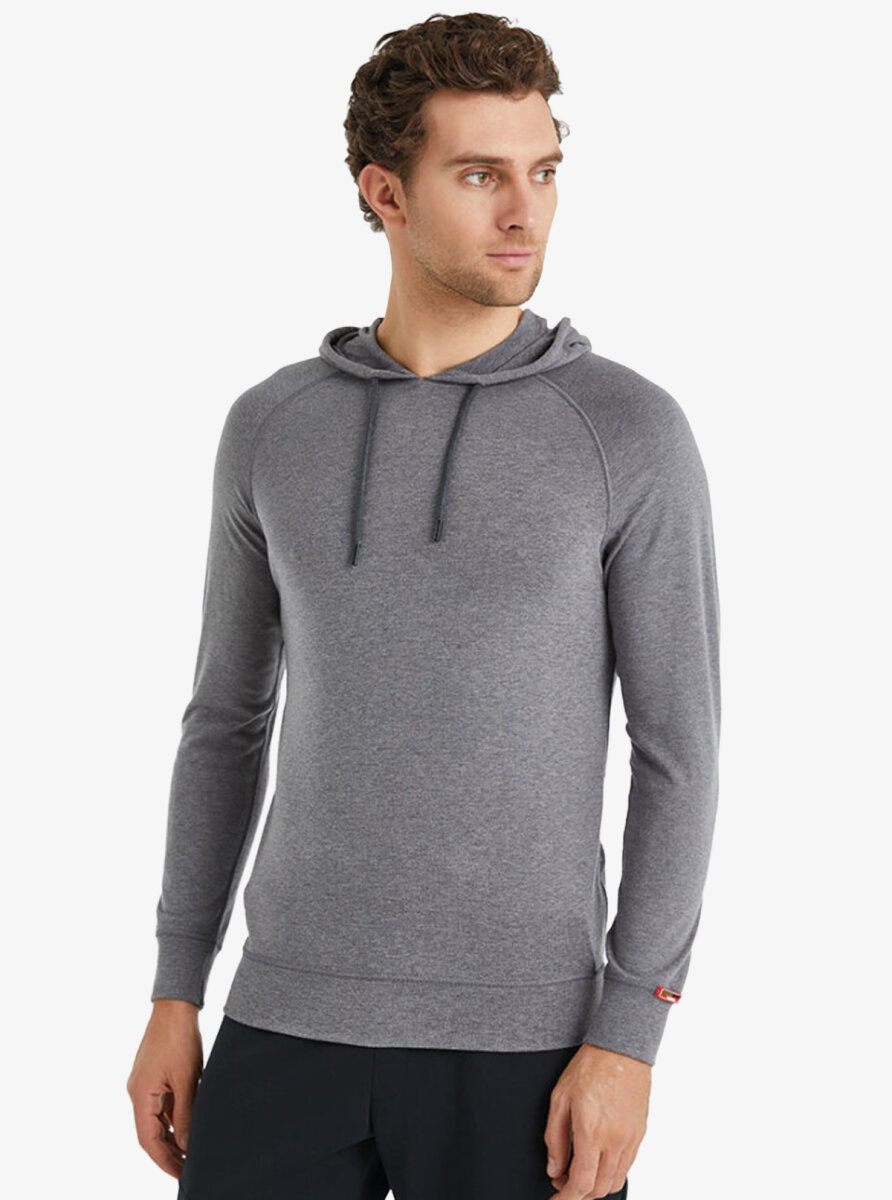 Erkek Termal Sweatshirt 2. Seviye 7468 - Gri Melanj - 1