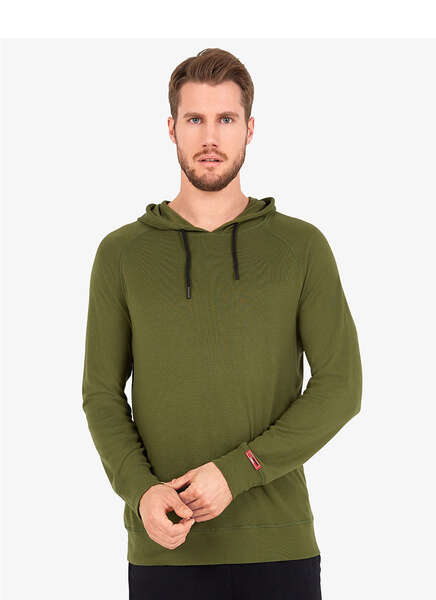 Erkek Termal Sweatshirt 2. Seviye 7468 - Yeşil - 1