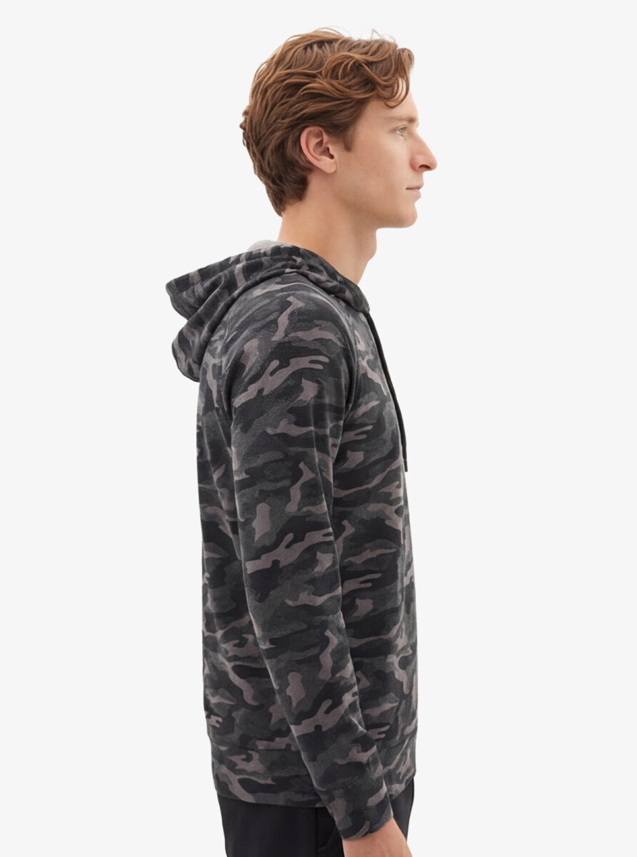 Erkek Termal Sweatshirt 2. Seviye 7579 - Gri Baskılı - 3