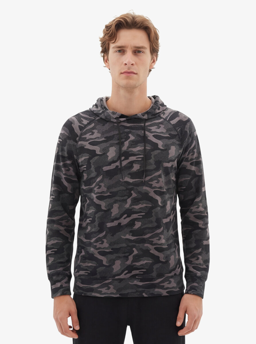 Erkek Termal Sweatshirt 2. Seviye 7579 - Gri Baskılı - 2
