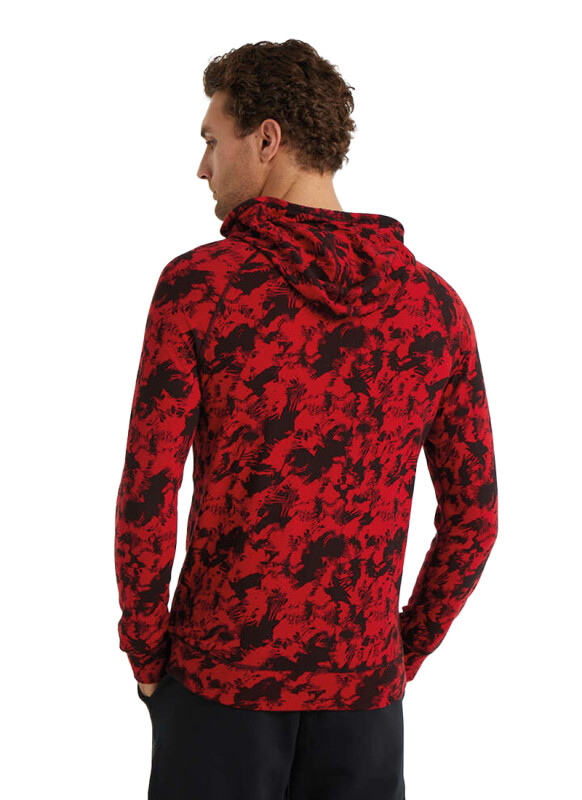 Erkek Termal Sweatshirt 2. Seviye 7579 - Kırmızı Baskılı - Blackspade (1)