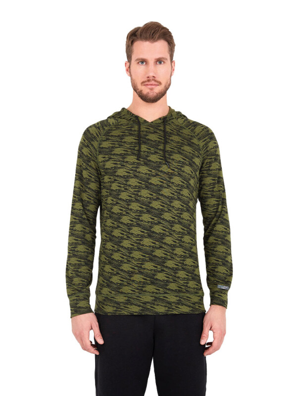 Erkek Termal Sweatshirt 2. Seviye 7579 - Yeşil - 2