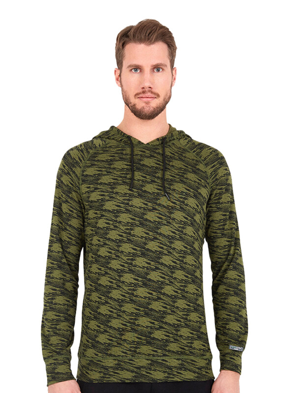 Erkek Termal Sweatshirt 2. Seviye 7579 - Yeşil - 1