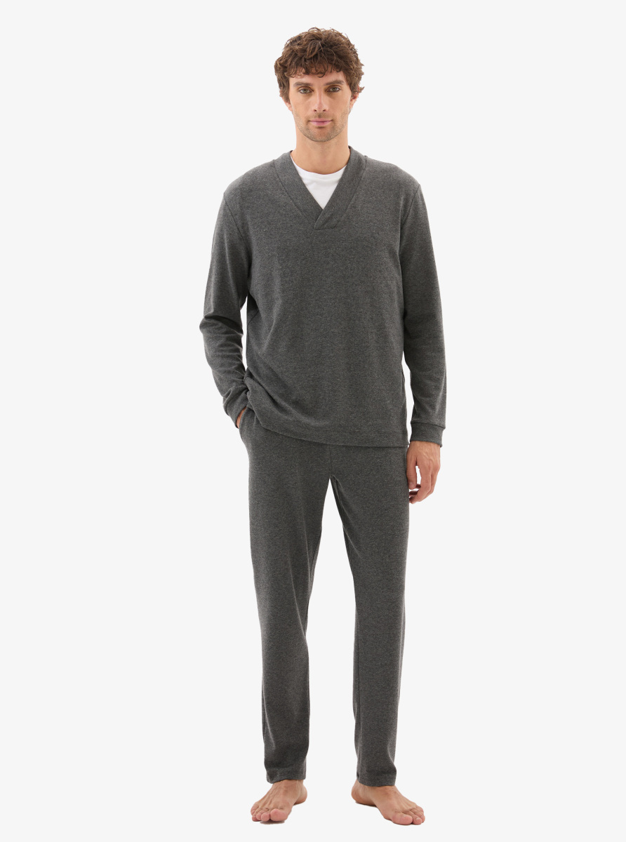 Erkek Termal Sweatshirt 40798 - Antrasit - 5