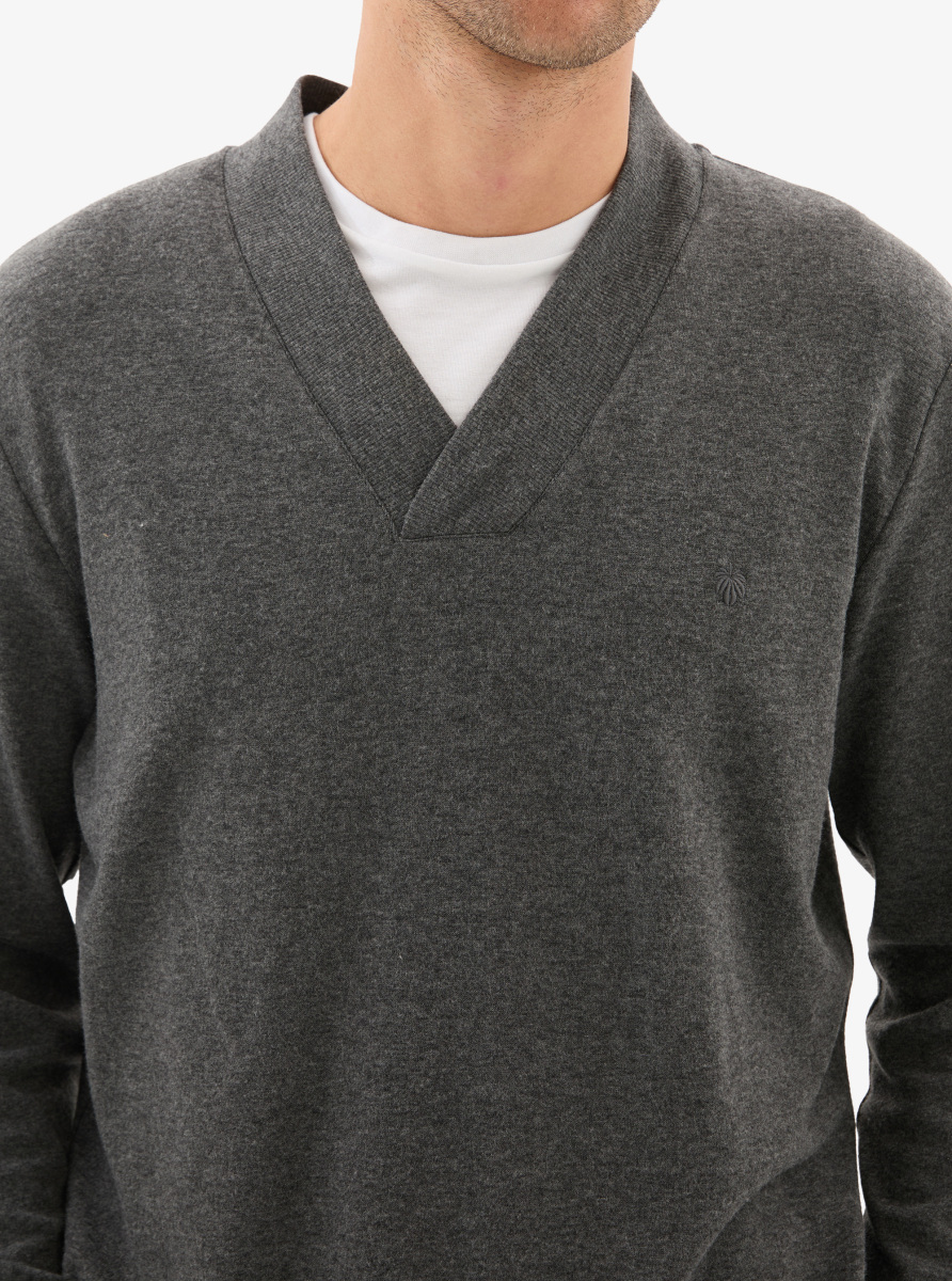 Erkek Termal Sweatshirt 40798 - Antrasit - 3