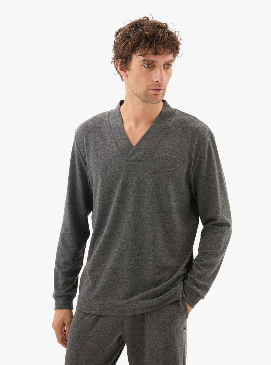 Erkek Termal Sweatshirt 40798 - Antrasit - 4