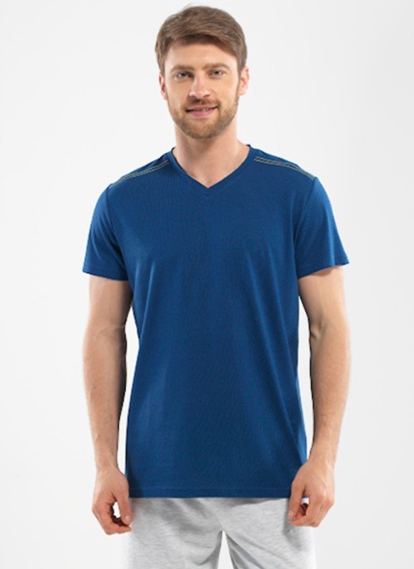 Erkek T-shirt 7809 - Mavi - 2